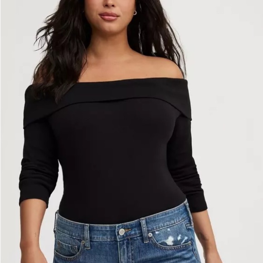 Torrid Black Off-Shoulder Top